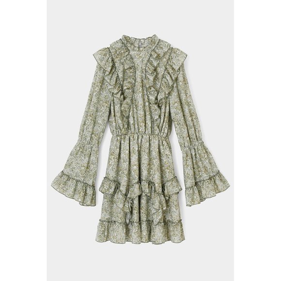 Moussy Vintage Ruffle Floral Dress S - Picture 1 of 8